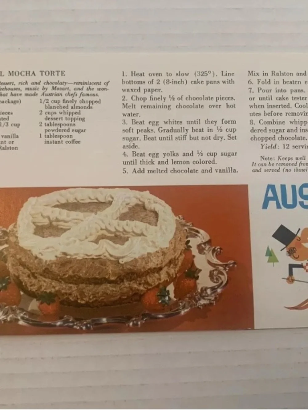 VTG Recipes Embassy Cookbook Austria Canada France Hungary India USA 12 Pages